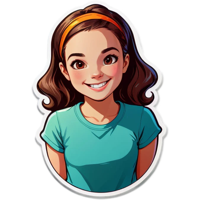 smiling girl looking at viewer emoji