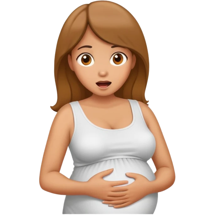 pregnant surprised girl  emoji