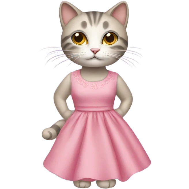 Cat wearing a dress emoji