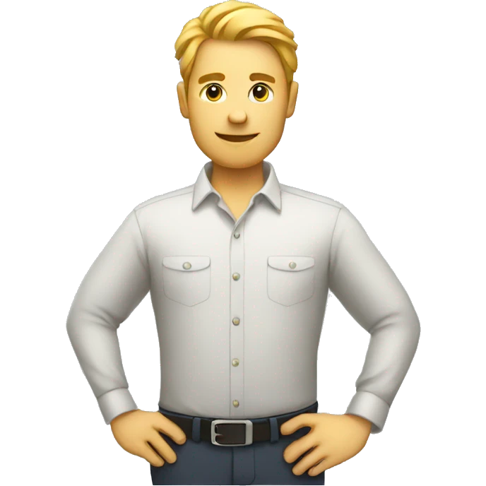 project manager with dress shirt and watch emoji