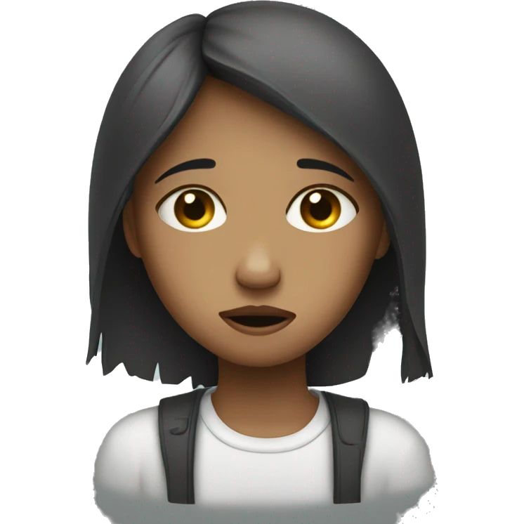 Girl crying and heart broken emoji