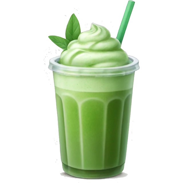 Iced matcha latte  emoji