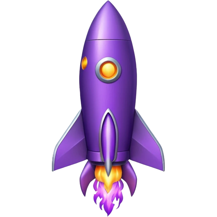 purple rocket purple flame emoji