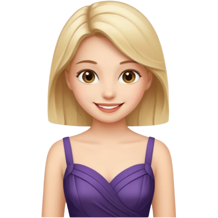 smiling girl in elegant dress emoji