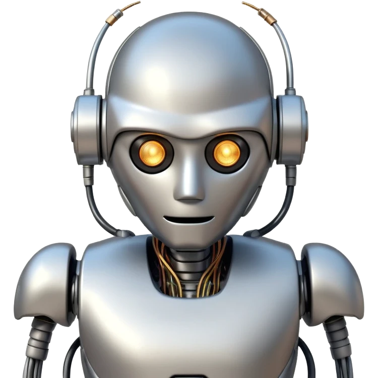 a drunk humanoid robot emoji