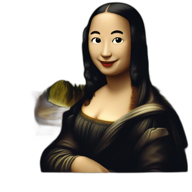 Asian Mona Lisa emoji