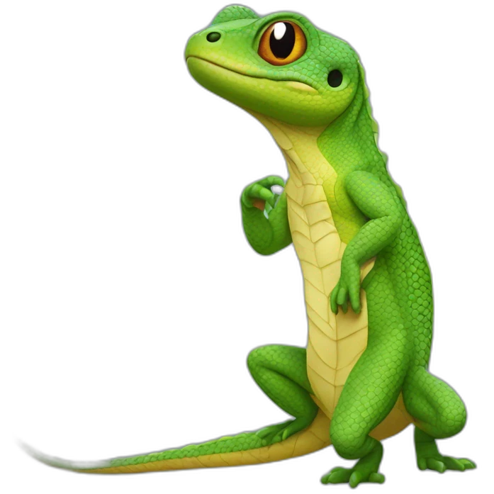 Un lézard qui prend une Photos emoji