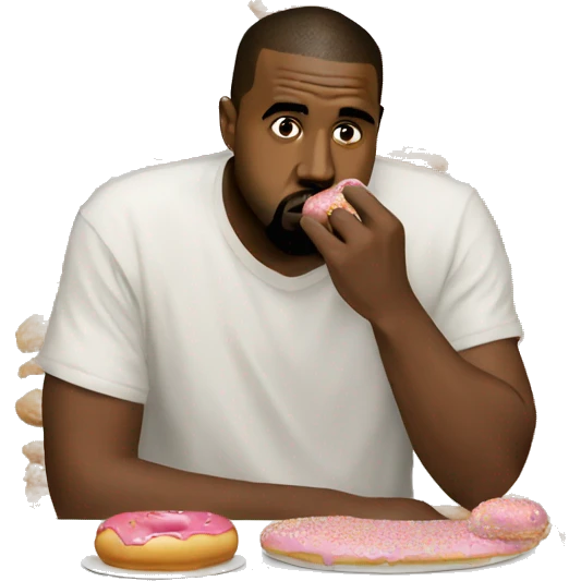 Kanye west eating a donut  emoji