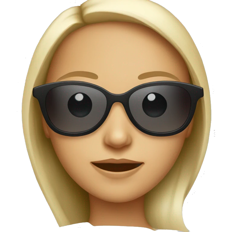 rusian girl wearing sunglasess emoji