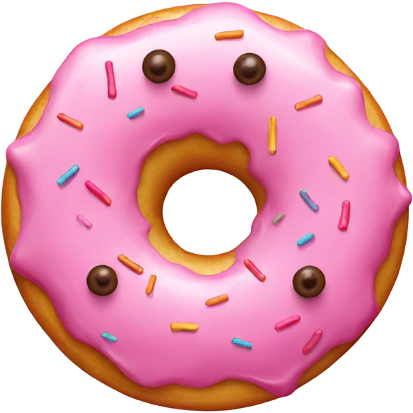 Pink donut emoji