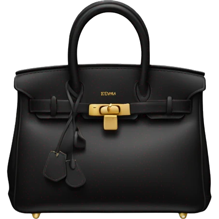 Black Birkin bag emoji