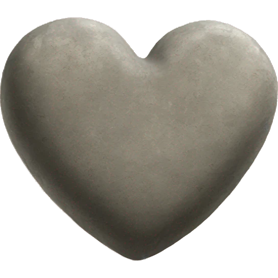 Stone heart emoji
