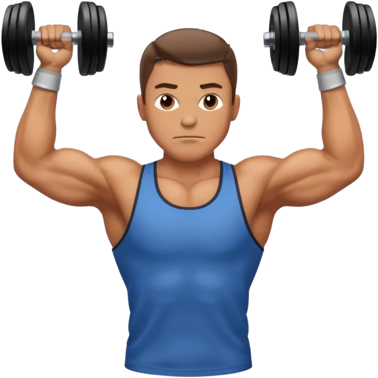 guy working out arms weights  emoji