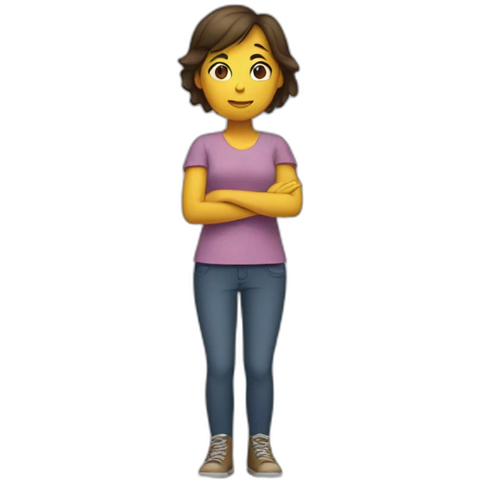 female crossing arms emoji