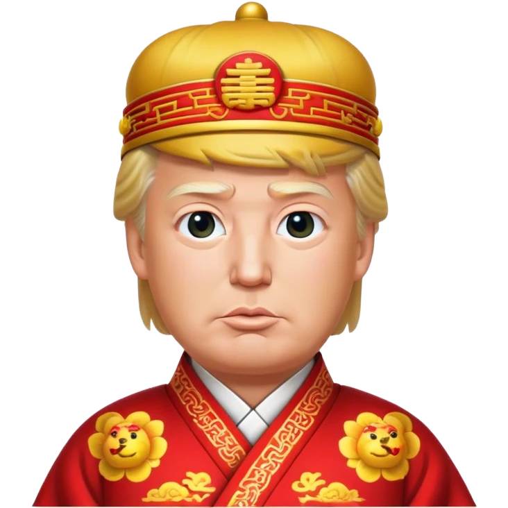 donald trump in traditional chinese garb emoji