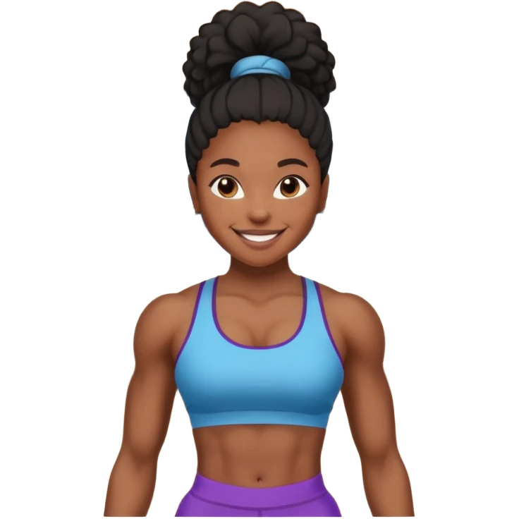 Black gym girl emoji