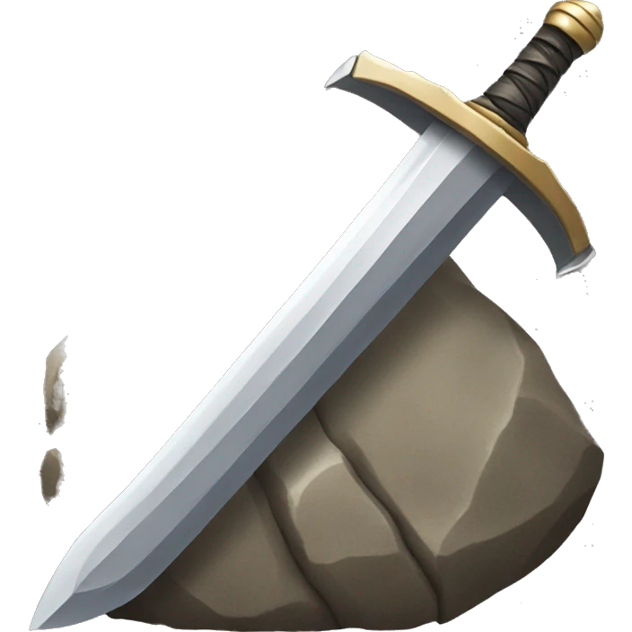 A sword stuck in a rock emoji