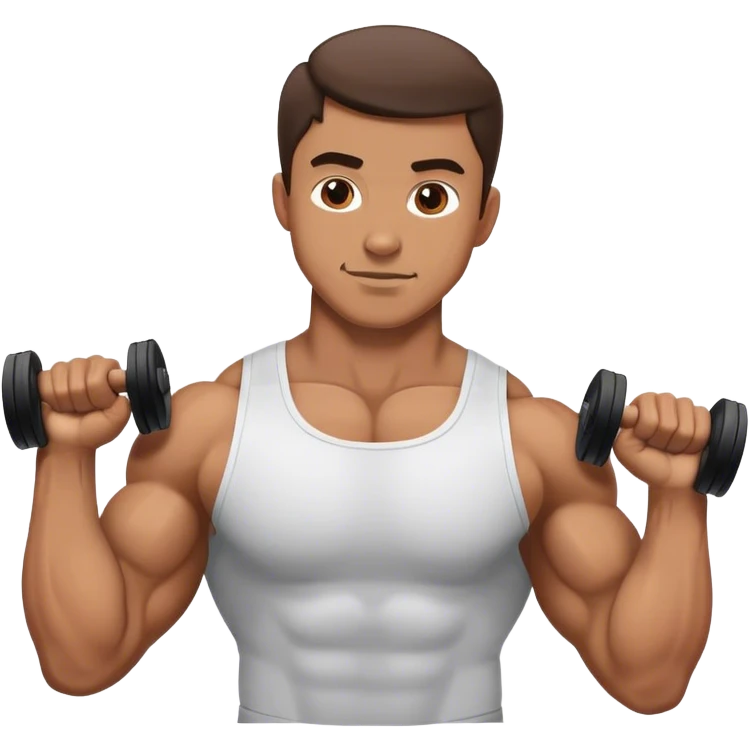 side view guy doing bicep-curls emoji