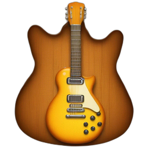 Guitar with beer emoji
