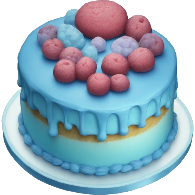 blue cake emoji
