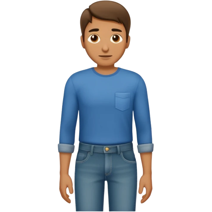 man showing his pockets emoji