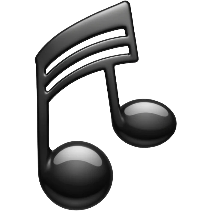 Animated music note bobbing up and down emoji