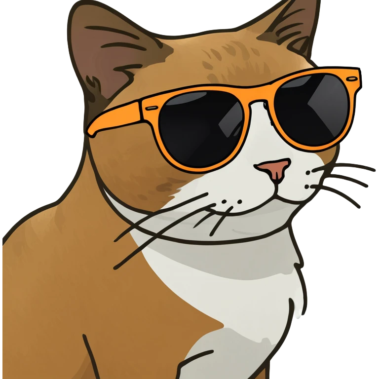 Cat with sunglasses emoji