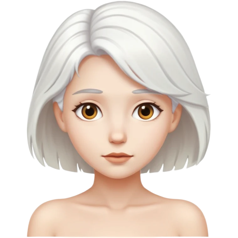 nude girl white hair emoji