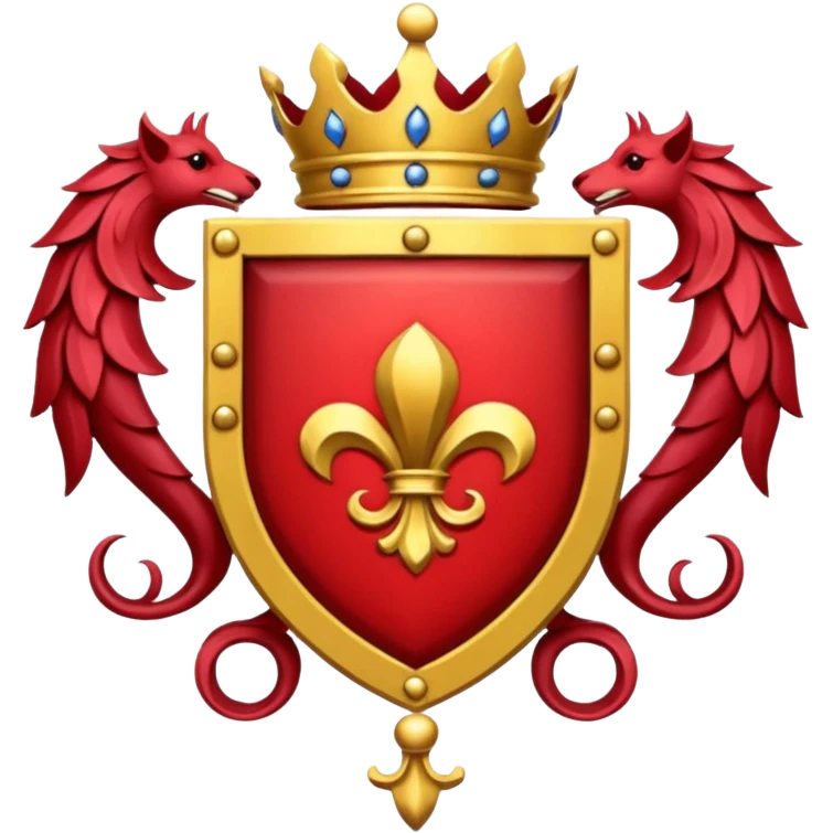 Royal crest (mainly red) emoji