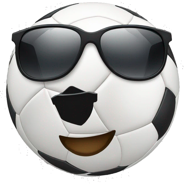 Soccer ball wearing sunglasses emoji
