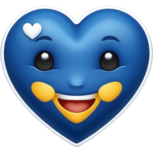 Dark blue heart with Have a Good Day in the middle emoji