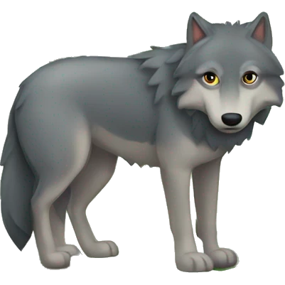 wolfs in the forest emoji