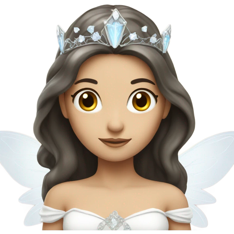 Brunette white fairy princess emoji
