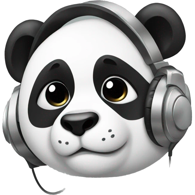 Panda with headphones  emoji