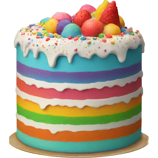 Rainbow cake emoji