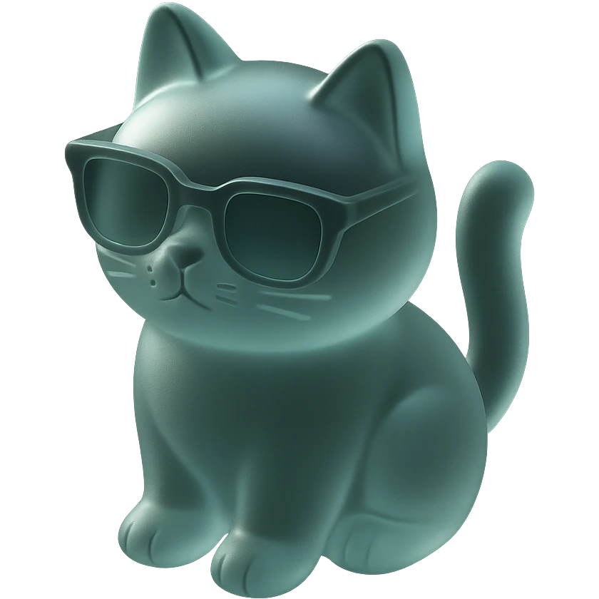 Cat wearing sunglasses emoji