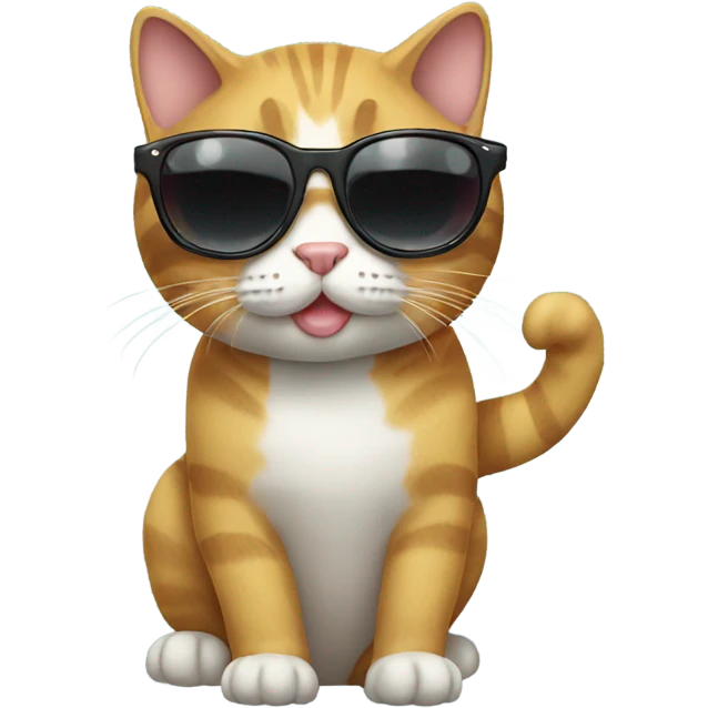 Cat with sunglasses emoji