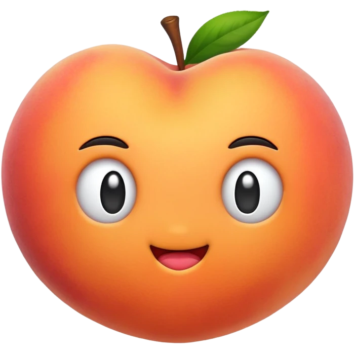 Cartoon peach emoji representing buttocks emoji