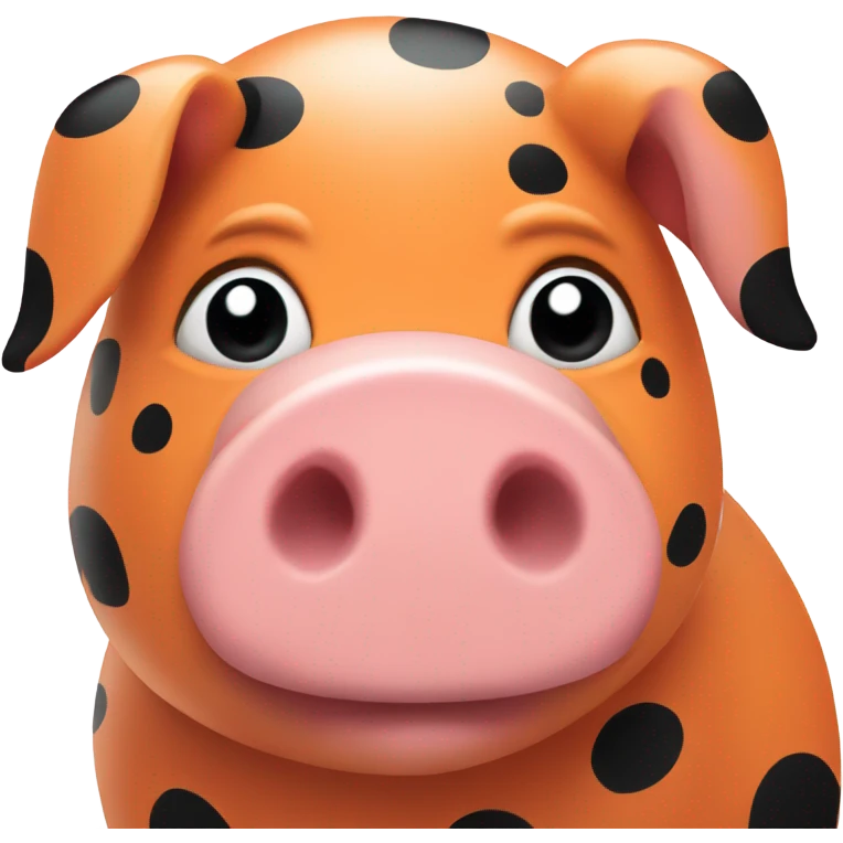 Orange pig with black spots  emoji