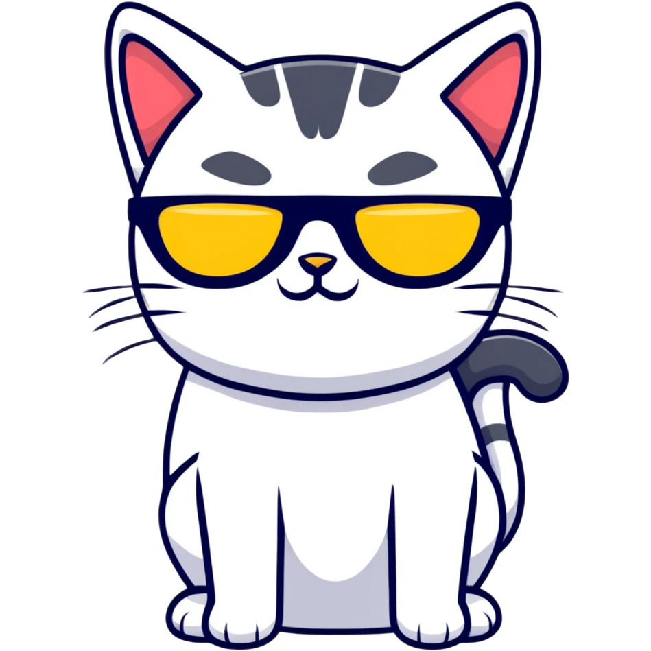 Cat with sunglasses emoji