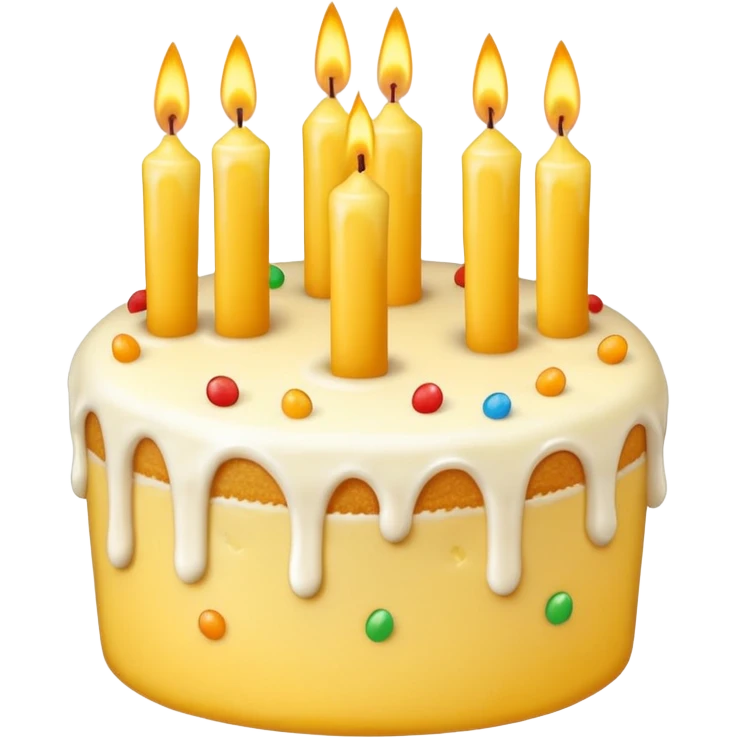 yellow birthday cake emoji