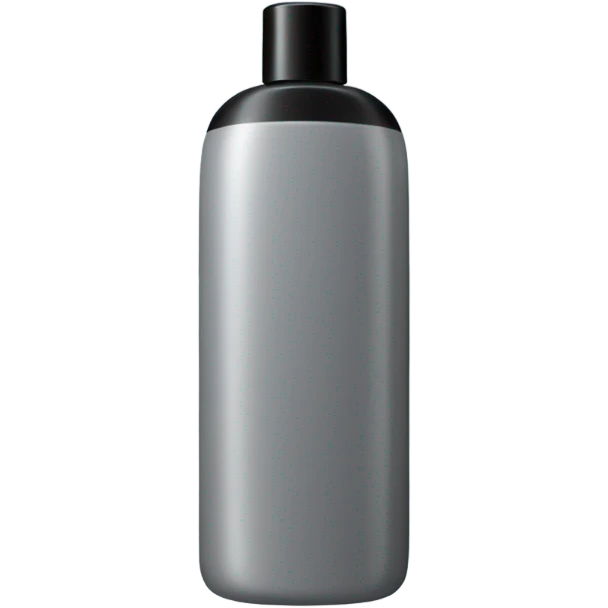 body wash in tall grey bottle with black lid emoji