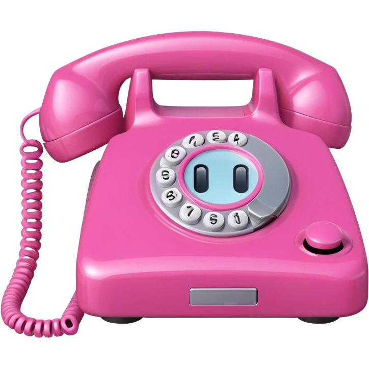 pink phone call \caller id bubble emoji