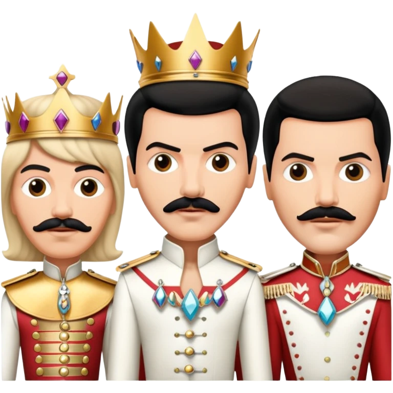 Queen band faces in diamond formation Bohemian Rhapsody music video emoji