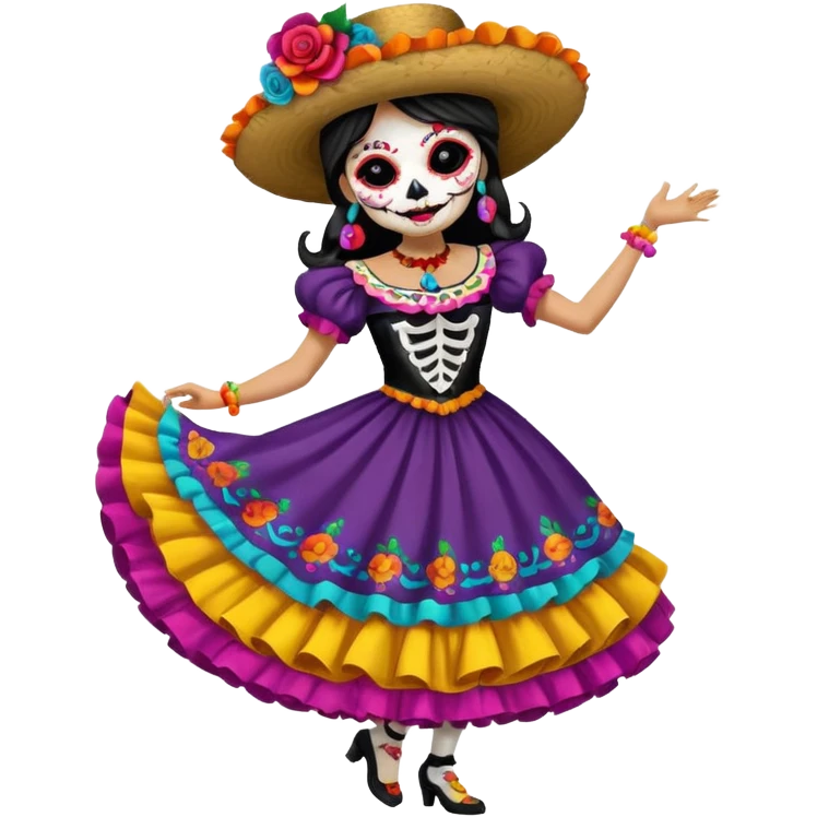 La catrina dancing zapateado  emoji