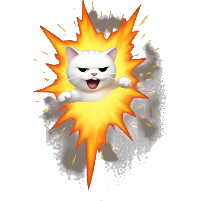exploding cat emoji