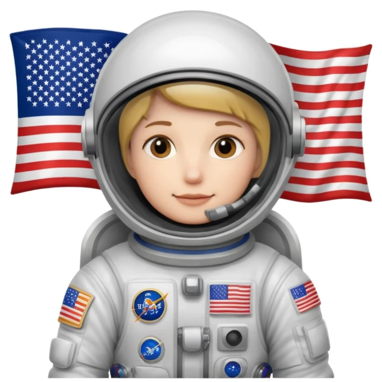 astronaut us flag emoji