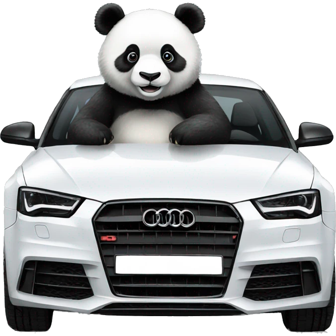 Panda with audi emoji