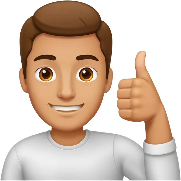 Man with thumb up emoji