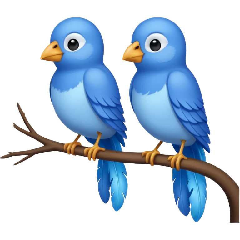 blue birds emoji